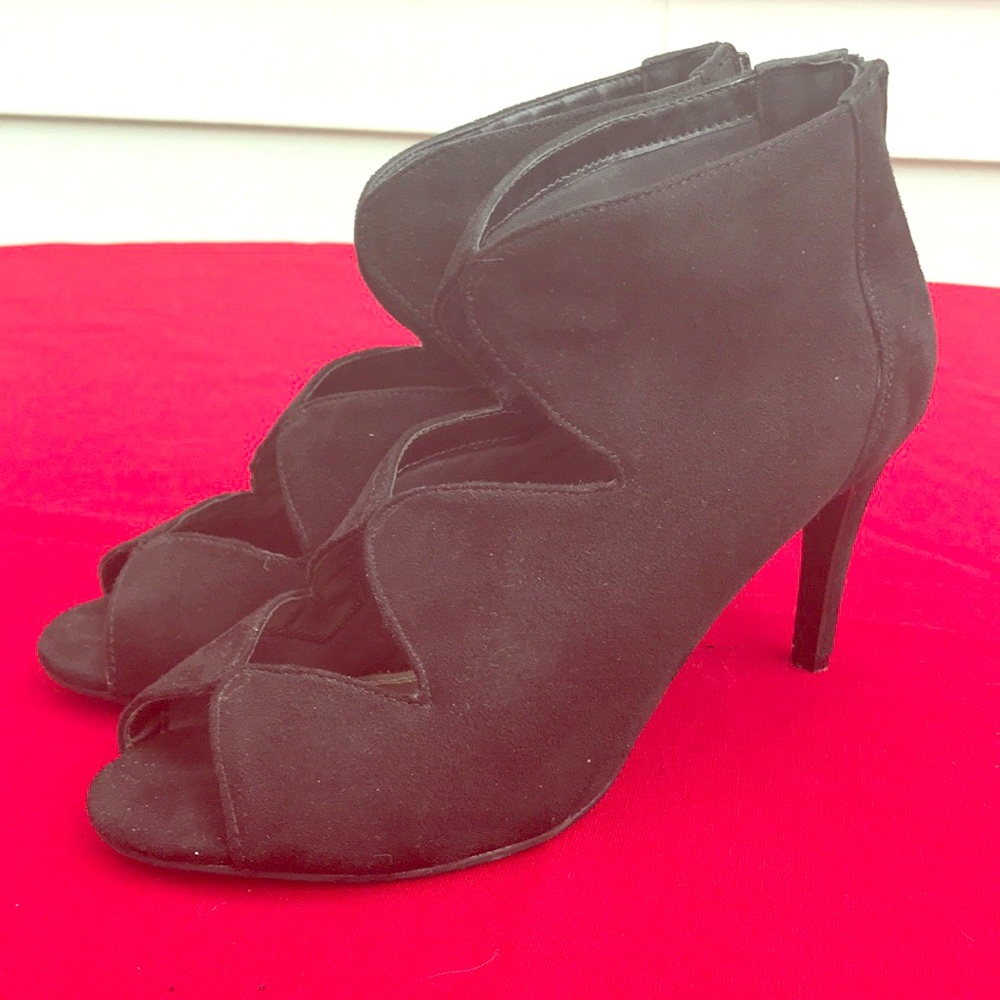 Cut-Out Heeled Booties